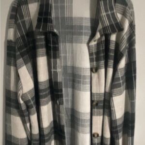 Plaid Button Down Shirt - Gray